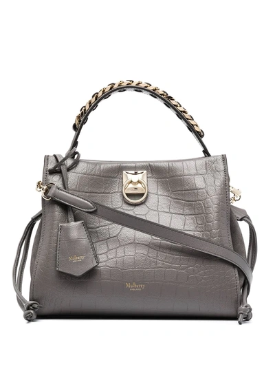 Mulberry Iris Small Tote Bag In Grey