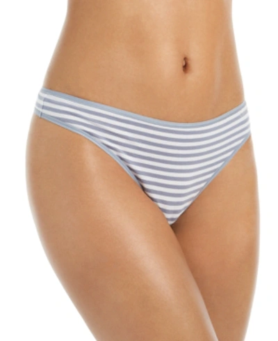 Calvin Klein Cotton Form Bikini Underwear Qd3644 In Marching Stripe Flint Grey