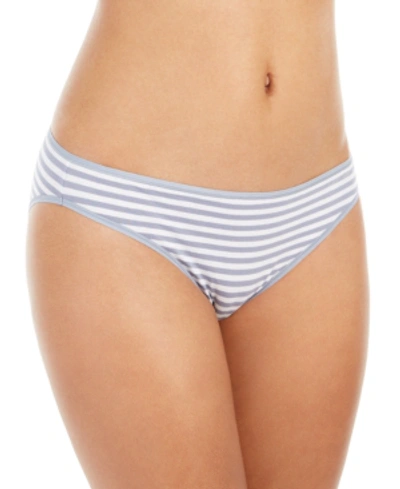 Calvin Klein Cotton Form Bikini Underwear Qd3644 In Marching Stripe Flint Grey