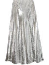 CAROLINA HERRERA SEQUIN-EMBELLISHED FLARED TROUSERS