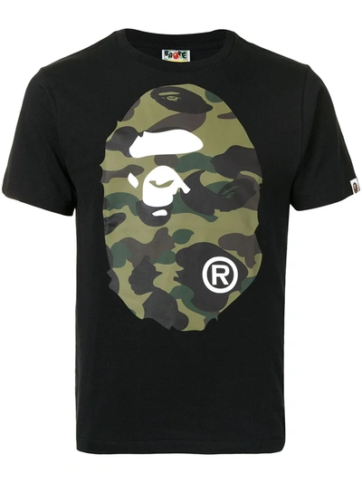 A Bathing Ape 1st Camo Logo-print Cotton T-shirt In Black