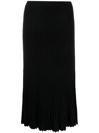 Christian Wijnants Kymora Pleated Midi Skirt In Black