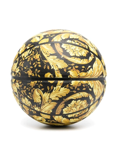 Young Versace Babies' Filigree-print Football In Yellow
