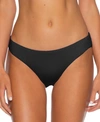 Becca Fine Line Ribbed Bikini Bottoms In Black