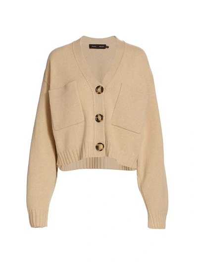 Proenza Schouler Eco Cashmere Core Knit Crewneck Sweater In Oatmeal