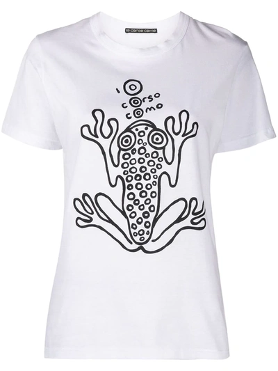10 Corso Como Frog-print Short-sleeved T-shirt In White