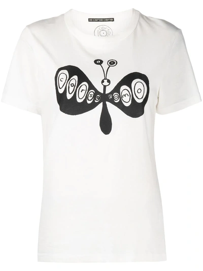 10 Corso Como Butterfly-print Short-sleeved T-shirt In Neutrals