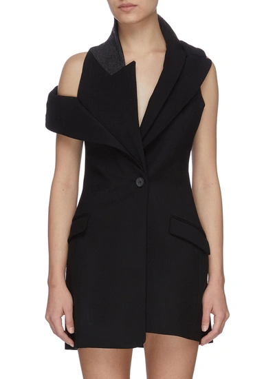 black sleeveless blazer dress Sleeveless Blazer Dress Black / XL main image 1