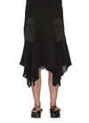 Jw Anderson Asymmetric Drape Hem Midi Cargo Skirt In Black
