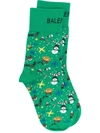 BALENCIAGA CHRISTMAS-MOTIF KNITTED SOCKS