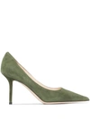 JIMMY CHOO LOVE 85MM SUEDE PUMPS