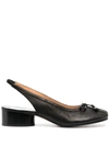 Maison Margiela Tabi 40mm Slingback Pumps In Black