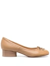 Maison Margiela Tabi 30mm Leather Ballerina Pumps In Neutrals