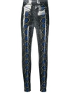 VERSACE SNAKESKIN-PRINT HIGH-WAIST LEGGINGS