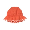 STELLA MCCARTNEY CORAL SCALLOPED ANGLAISE EMBROIDERED SUN HAT,602558SQK79