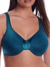 Olga Signature Support Satin Bra In Atlantic Deep
