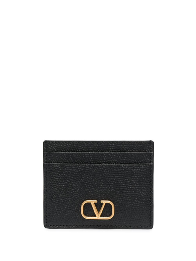 Valentino Garavani Vlogo Signature Compact Cardholder In 0no Nero