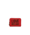 LOVE MOSCHINO RED SMALL WALLET WITH GOLD LOGO,11683392