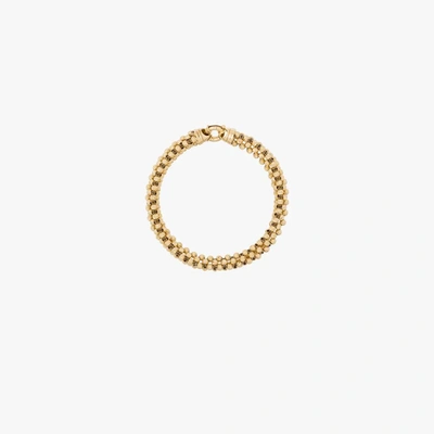 Adina Reyter 14kt Yellow Gold Diamond-cut Chunky-chain Bracelet