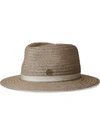 MAISON MICHEL ANDRE WOVEN FEDORA HAT