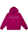 Supreme Reflective Cutout Hoodie In Pink