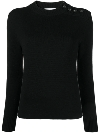 Rabanne Crew-neck Knit Jumper In Black