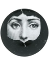 Fornasetti Face Print Plate In Black