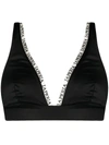 LA PERLA LOGO-TRIM SOFT-CUP TRIANGLE BRA