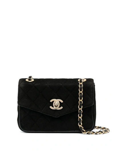 Pre-owned Chanel Cc Turn-lock Crossbody Bag In Black