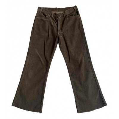 Pre-owned Levi's Brown Cotton Trousers
