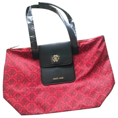 Pre-owned Roberto Cavalli Leather Tote In Red