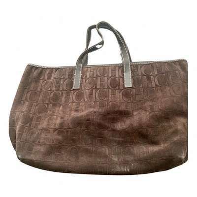 Pre-owned Carolina Herrera Handbag In Brown