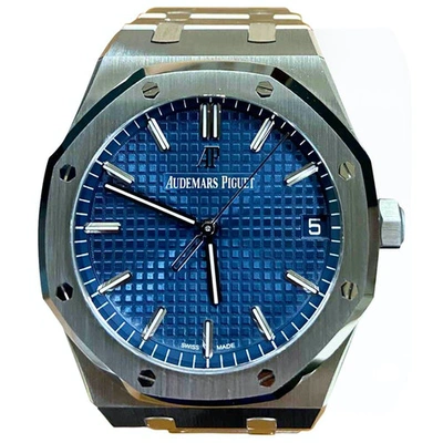 Pre-owned Audemars Piguet Royal Oak  Blue Steel Watch