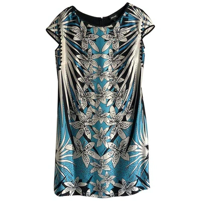 Pre-owned Class Cavalli Silk Mid-length Dress In Blue