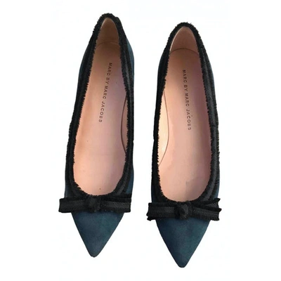 Pre-owned Marc Jacobs Ballet Flats In Navy