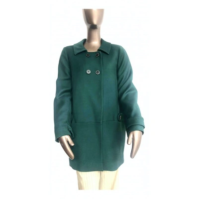 Pre-owned Comptoir Des Cotonniers Wool Coat In Green