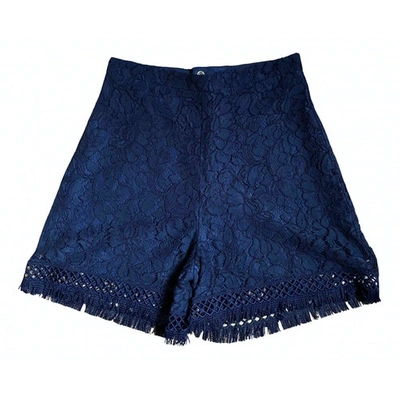 Pre-owned Pinko Blue Polyester Shorts