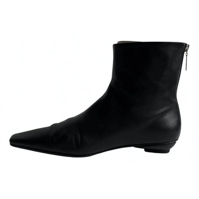 Pre-owned Totême Black Leather Ankle Boots