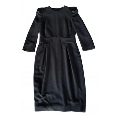 Pre-owned By Malene Birger Wool Mid-length Dress In Black