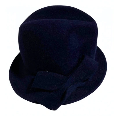 Pre-owned Celine Wool Hat In Navy