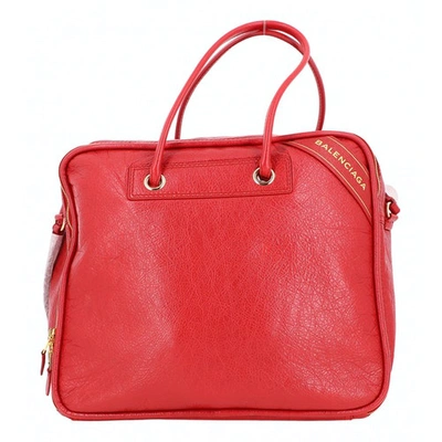 Pre-owned Balenciaga Blanket Leather Handbag In Red