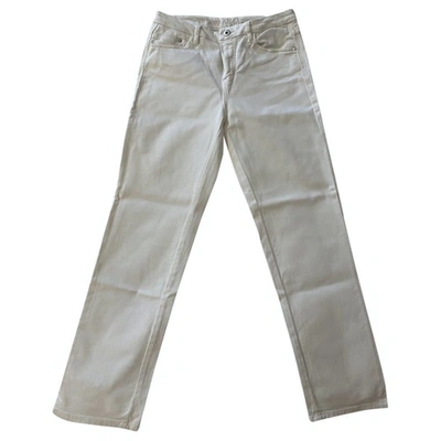 Pre-owned Massimo Dutti Straight Jeans In White