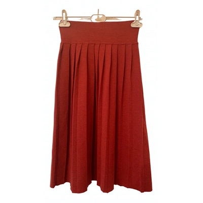 Pre-owned Vivienne Westwood Red Label Wool Mid-length Skirt In Red