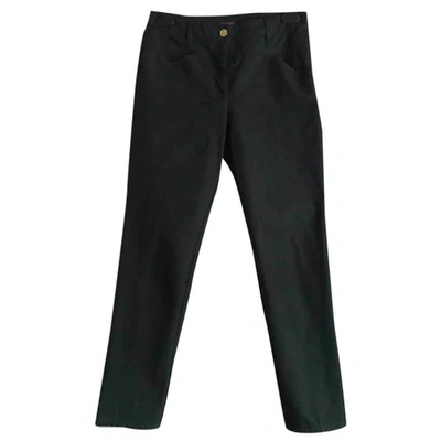Pre-owned Escada Trousers In Black