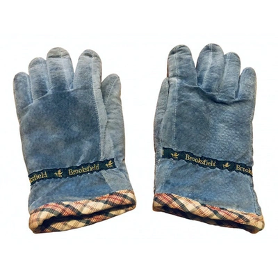 Pre-owned Brooksfield Gloves In Blue