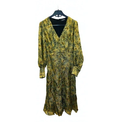Pre-owned The Kooples Spring Summer 2020 Maxi Dress In Gold