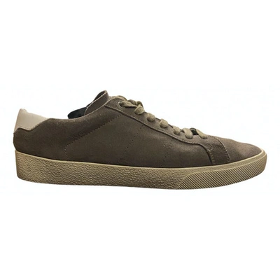 Pre-owned Saint Laurent Low Trainers In Khaki