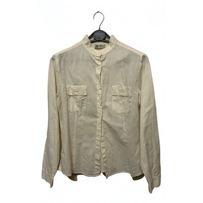 Pre-owned Sergio Tacchini Linen Shirt In Ecru