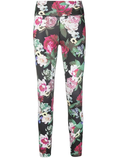 Nike Floral-print Leggings In Black