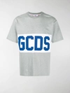 Gcds Short Sleeve T-shirt With Logo Band In Grey